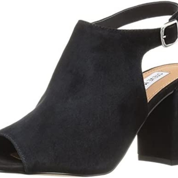 Steve Madden Deagen Black Suede Peep Toe Heels Women's 10 NWOT - Picture 2 of 13